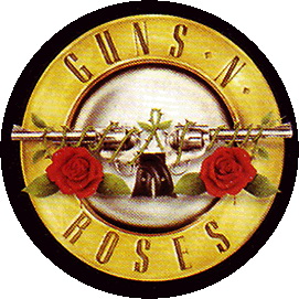 Insigna 2,5 cm GUNS N ROSES Logo   (HBG)