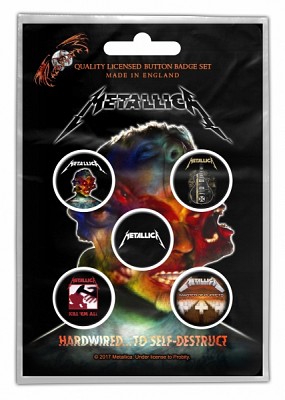 Set 5 insigne Metallica - Hardwired BB016