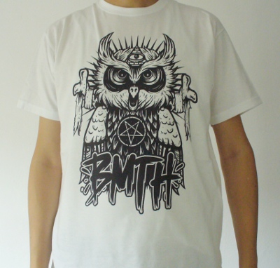 Tricou BRING ME THE HORIZON Owl (tricou alb) (F248)