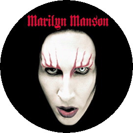 Insigna 2,5 cm MARILYN MANSON Face  (HBG)