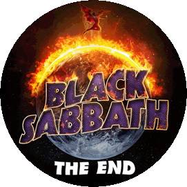 Insigna 2,5 cm BLACK SABBATH The End  (HBG)