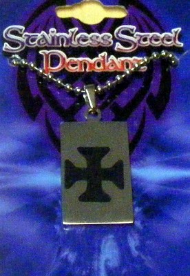 Medalion Iron Cross neagra pe placuta argintie (CJL)