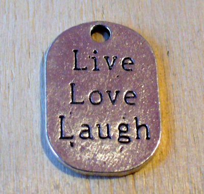 Pandantiv Harmony Ltd Live Love Laugh oval