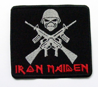 Patch IRON MAIDEN Crossed Guns (patch brodat)  (P-SHK)