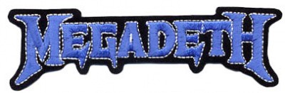 Patch MEGADETH Blue logo (patch de lipit) (EP48)