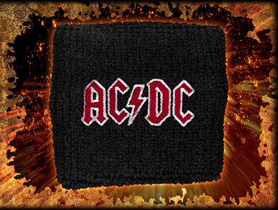 Manseta brodata AC/DC Red Logo WB040