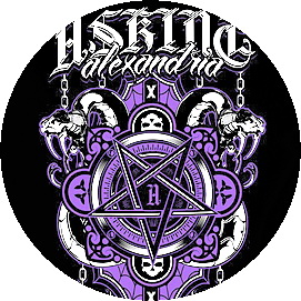 Insigna 2,5 cm ASKING ALEXANDRIA Pentagram (HBG)