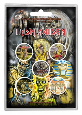 Set 5 insigne Iron Maiden Early Albums