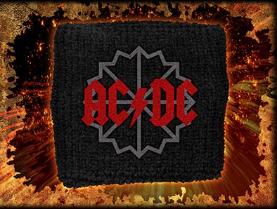 Manseta brodata AC/DC Black Ice Logo