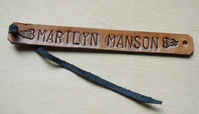 Bratara artizanat 2 cm embosata MARILYN MANSON