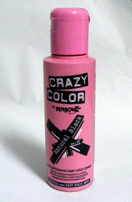 Vopsea de par semipermanenta profesionala Crazy Color Natural Black - 032