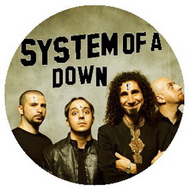Insigna 2,5 cm SYSTEM OF A DOWN Band  (HBG)