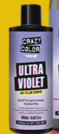 Sampon pentru par vopsit Crazy Color Anti Yellow Shampoo Ultra Violet