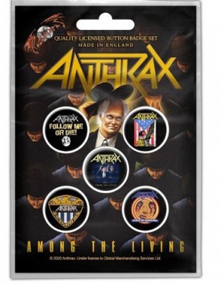 Set 5 insigne Anthrax - Among The Living