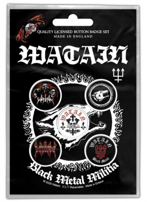Set 5 insigne WATAIN - Black Metal Militia BB076