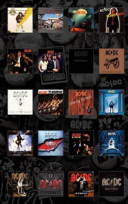Steag AC/DC - Albums (70x106cm)
