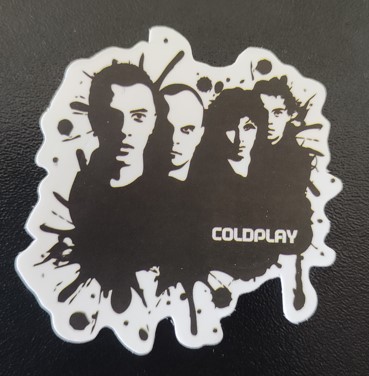 Sticker (abtibild) COLDPLAY Alb-negru (JBG)