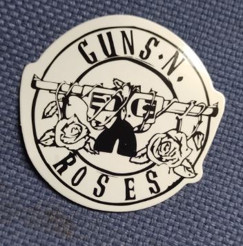 Sticker (abtibild) GUNS N ROSES Bullet Logo Alb-Negru (JBG)