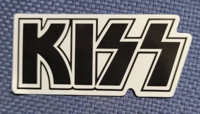 Sticker (abtibild) KISS Logo Alb-Negru(JBG)