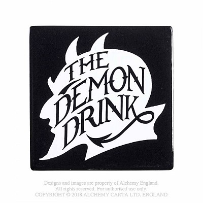 Suport ceramic pahare (9.3x9.3 cm) CC1 The Demon Drink Individual Coaster