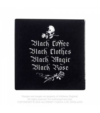 Suport ceramic pahare CC10 - Black Coffee Black Clothes...- coaster ceramic