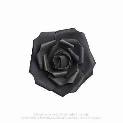 Trandafir artificial (foam) negru oversized  ROSE4 Small Black Rose Head