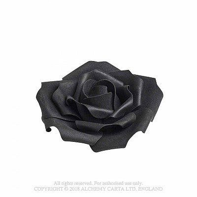 Trandafir artificial (foam) negru oversized  ROSE4 Small Black Rose Head