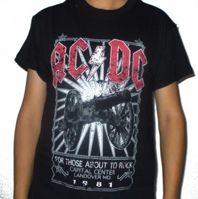 Tricou AC/DC For those About to Rock red logo TR/FR/LK