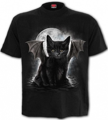 Tricou F015M121 Bat Cat - Front Printed T-shirt (lichidare stoc)