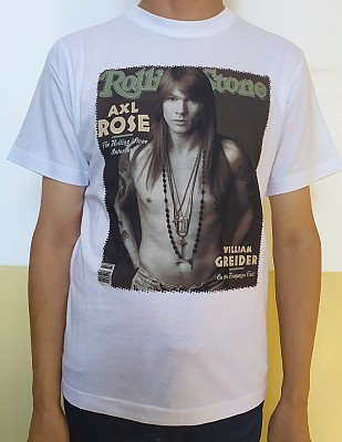 Tricou GUNS N ROSES Axl - Rolling Stone cover (tricou alb)  (F19)