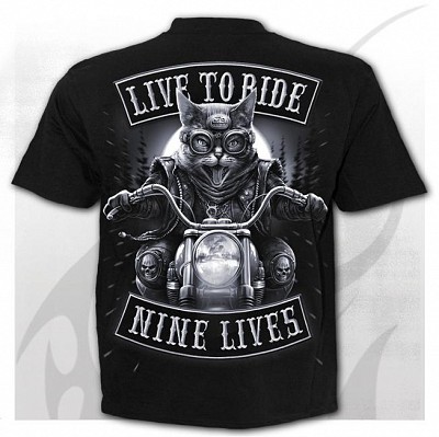 Tricou T221M101 NINE LIVES - T-Shirt Black