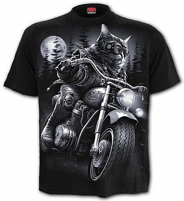 Tricou T221M101 NINE LIVES - T-Shirt Black