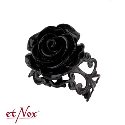 UR4500 Inel reglabil de aliaj Trandafir negru