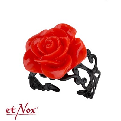 UR4501 Inel de aliaj Trandafir rosu