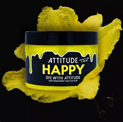 Vopsea semi-permanenta galbena Attitude Happy Neon UV Yellow