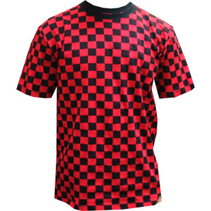 Tricou full printed SKA rosu-negru