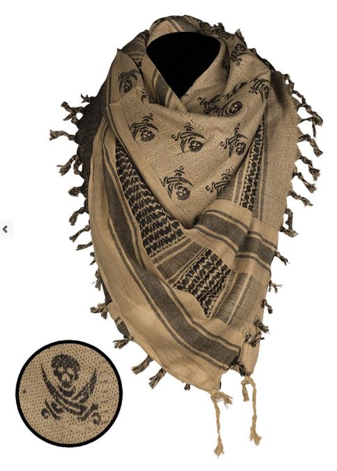 Esarfa multifunctionala Art. No. 12609105 COYOTE/BLACK SHEMAGH SCARF SKULL