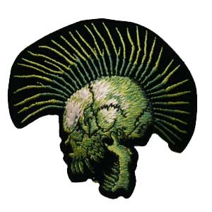 Patch THE EXPLOITED Green Skull (patch de lipit) (EP249)