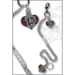 ULLG1 Lant de pantaloni  - Chained Heart Wallet Chain