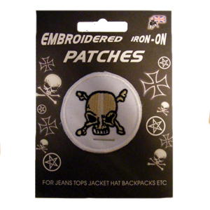 Patch de lipit Craniu crem in cerc alb