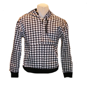 Hanorac de dama DIAGONAL alb-negru