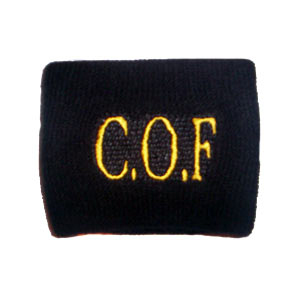 Manseta brodata CRADLE OF FILTH - C.O.F. (galben)