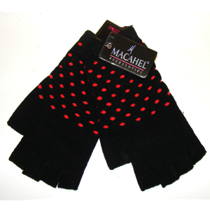 Manusi fara degete negre RED DOTS