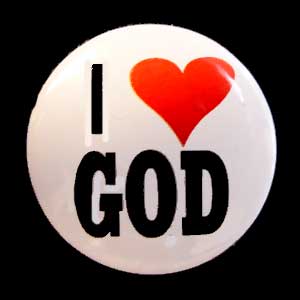 Insigna mica I LOVE GOD