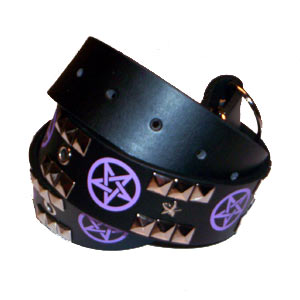 Curea cu PENTAGRAMA IN CERC MOV si PIRAMIDE (CJL)