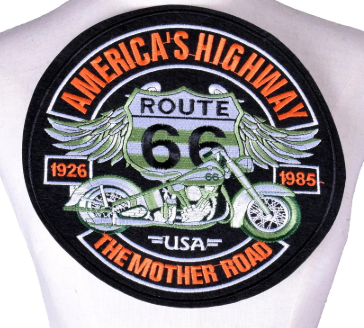 Backpatch brodat Route 66