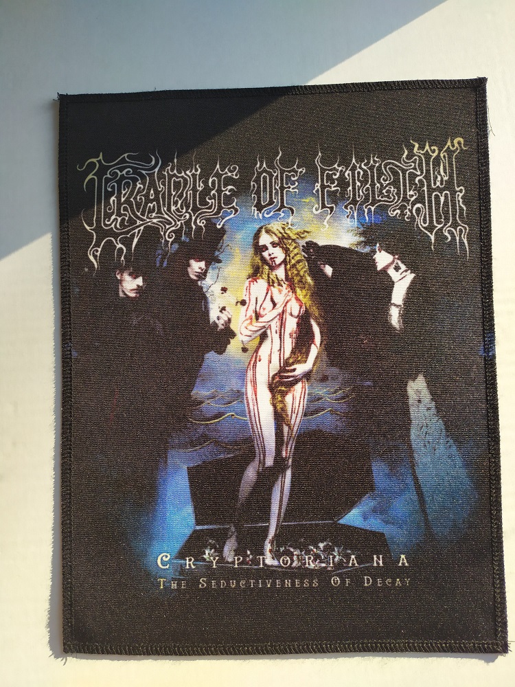 Backpatch CRADLE OF FILTH Cryptoriana (Flaming Ind)