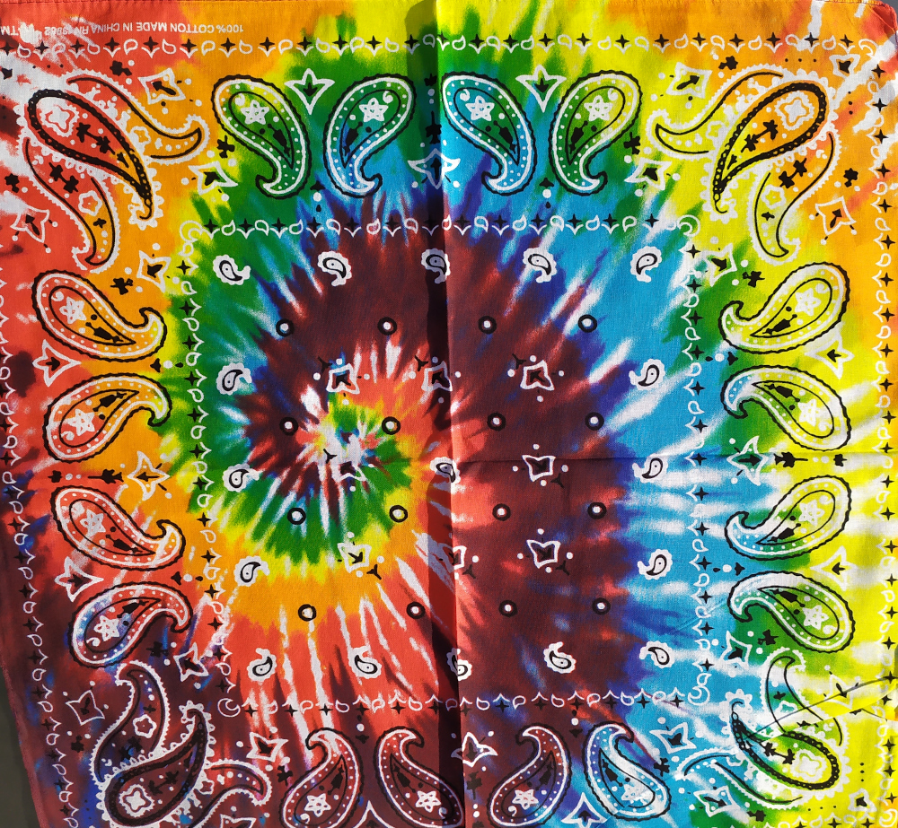 Bandana floral rainbow model 1 (spirala)