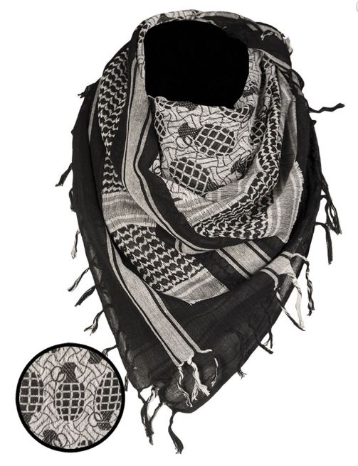 Esarfa multifunctionala Art. No.12609002 BLACK/WHITE SHEMAGH SCARF PINEAPPLE