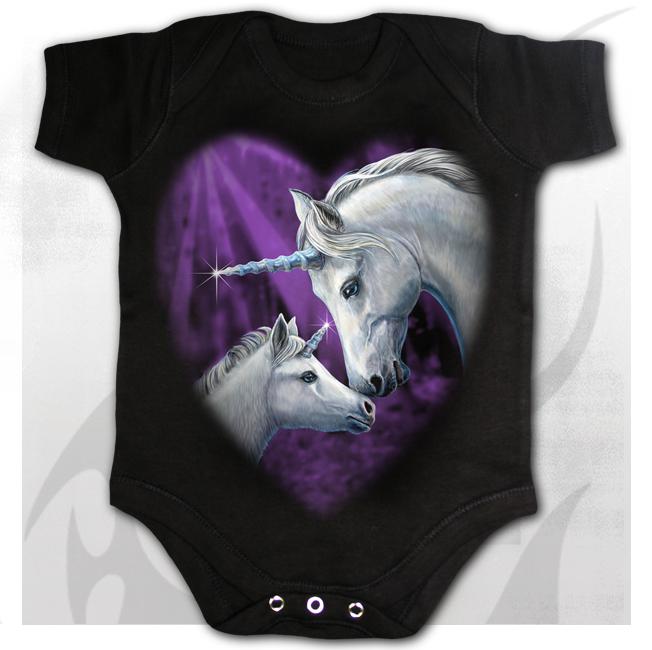 Body bebelusdi  F047K002  SACRED LOVE - Baby Sleepsuit Black